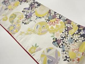 雲取りに桜尽くし・毬模様織出し袋帯